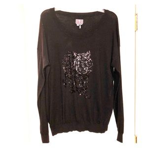 Black Sweater with sequenced tiger size XL